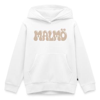 Malmö Retro Groovy Beige - Kinder Premium Organic Hoodie - Weiß - Vorne - AI Model Kid Female (0cm)