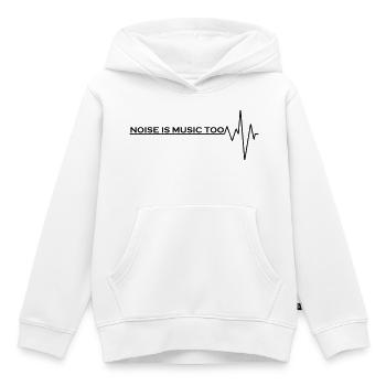 Lärm ist auch Musik - Kinder Premium Organic Hoodie - Weiß - Vorne - AI Model Kid Female (0cm)