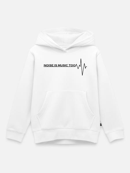 Lärm ist auch Musik - Kinder Premium Organic Hoodie - Weiß