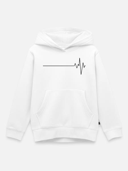 Beat Line - Kinder Premium Organic Hoodie - Weiß