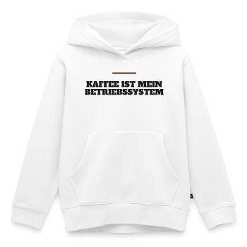 Kaffee ist mein Betriebssystem - Kinder Premium Organic Hoodie - Weiß - Vorne - AI Model Kid Female (0cm)