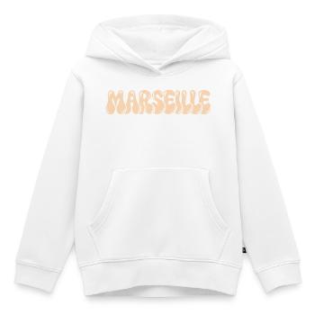 Marseille Mittelmeer-Typo-Blase - Kinder Premium Organic Hoodie - Weiß - Vorne - AI Model Kid Female (0cm)