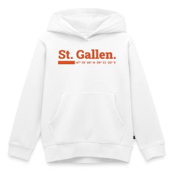 St Gallen Koordinaten - Kinder Premium Organic Hoodie - Weiß - Vorne - AI Model Kid Female (0cm)