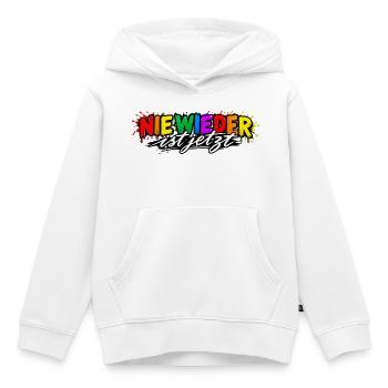 Nie Wieder ist Jetzt Graffiti - Kinder Premium Organic Hoodie - Weiß - Vorne - AI Model Kid Female (0cm)