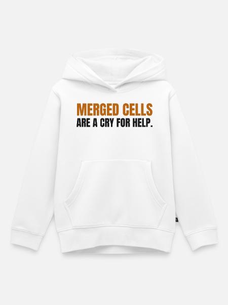 Verschmolzene Zellen sind ein Hilferuf - Kinder Premium Organic Hoodie - Weiß