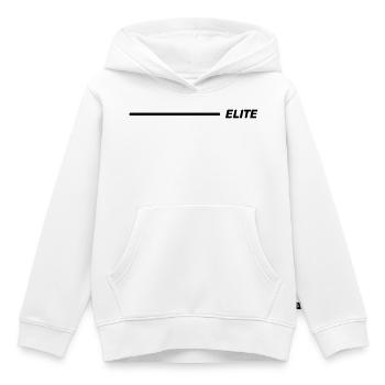Elite Schriftzug Linie Schwarz - Kinder Premium Organic Hoodie - Weiß - Vorne - AI Model Kid Female (0cm)