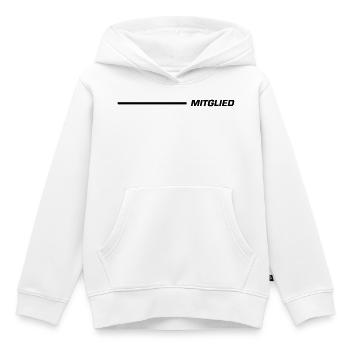Mitglied Schriftzug Linie Schwarz - Kinder Premium Organic Hoodie - Weiß - Vorne - AI Model Kid Female (0cm)