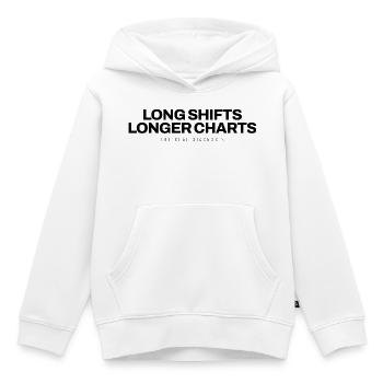 Arzt - Long Shifts Longer Charts - Medizin - Kinder Premium Organic Hoodie - Weiß - Vorne - AI Model Kid Female (0cm)
