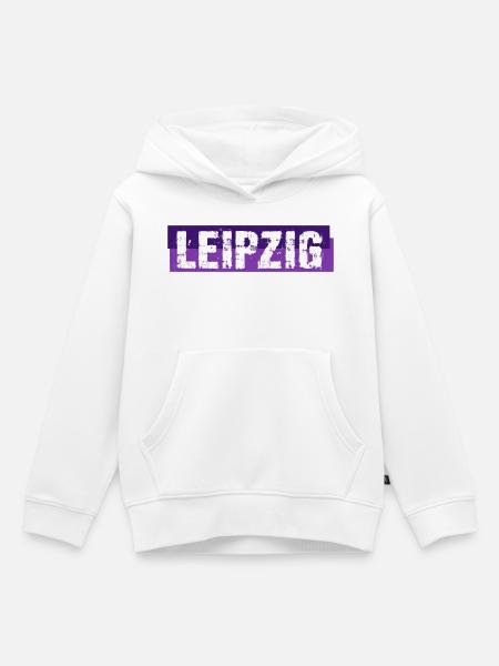 Leipzig - Banner - Deutschland - Germany - Kinder Premium Organic Hoodie - Weiß
