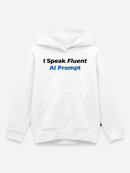 Ich spreche fließend KI - Kinder Premium Organic Hoodie - Weiß