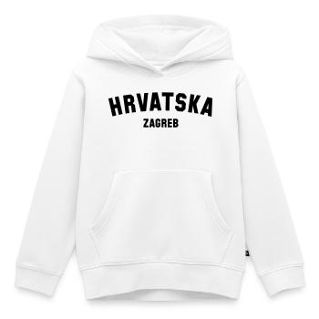 ZAGREB Hrvatska - Kroatien - Croatia - Kids Premium Organic Hoodie - white - Front - AI Model Kid Female (0cm)