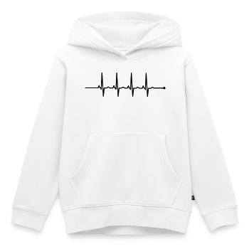 pulsschlag herzschlag - Kinder Premium Organic Hoodie - Weiß - Vorne - AI Model Kid Female (0cm)
