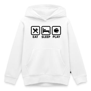 Eat Sleep Play Tennis - Kids Premium Organic Hoodie - white - Front - AI Model Kid Female (0cm)