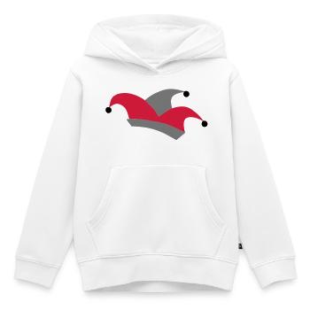 fou bouchon - Sweat Premium à capuche enfant bio - blanc - Devant - AI Model Kid Female (0cm)