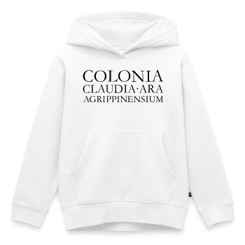 COLONIA CLAUDIA ARA AGRPPINENSIUM Vintage Schwarz - Kinder Premium Organic Hoodie - Weiß - Vorne - AI Model Kid Female (0cm)