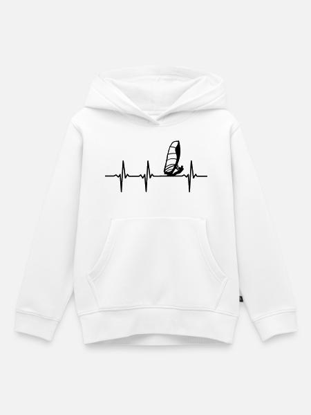 ECG de planches à voile - Sweat Premium à capuche enfant bio - blanc