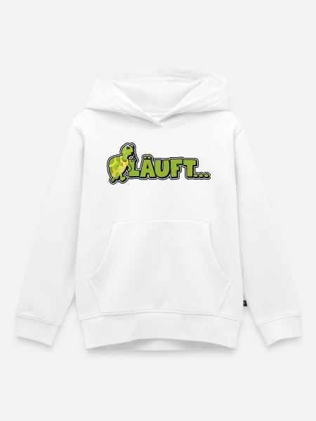 Läuft... - Schildkröte - Kinder Premium Organic Hoodie - Weiß