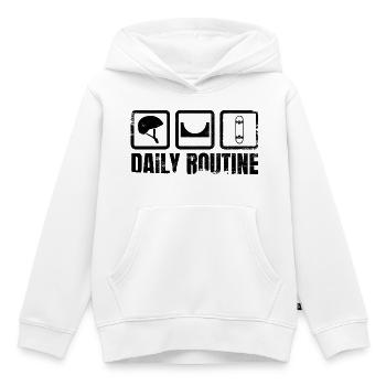 Tägliche Routine - Kinder Premium Organic Hoodie - Weiß - Vorne - AI Model Kid Female (0cm)