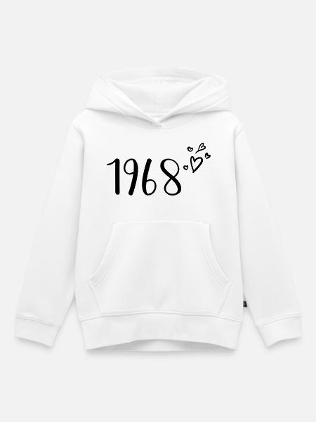 1968 - Kinder Premium Organic Hoodie - Weiß