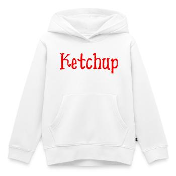 Ketchup - Sweat Premium à capuche enfant bio - blanc - Devant - AI Model Kid Female (0cm)