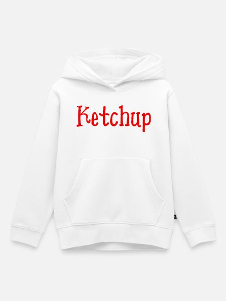Ketchup - Kinder Premium Organic Hoodie - Weiß
