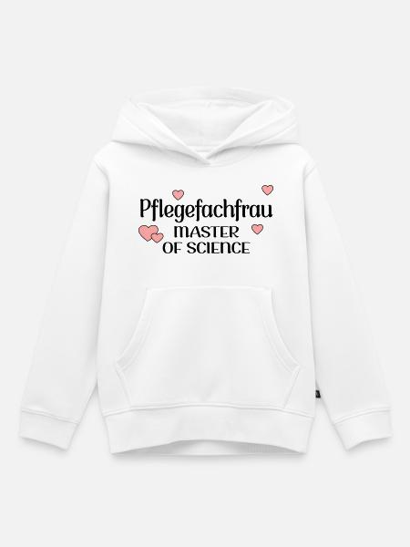 MASTERSTUDIUM PFLEGE - PFLEGEFACHFRAU - Kinder Premium Organic Hoodie - Weiß