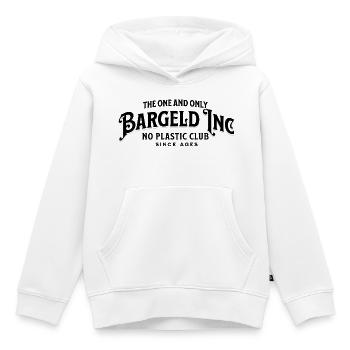 Bargeld Inc No Plastic Club – Pro Bargeld Spruch - Kinder Premium Organic Hoodie - Weiß - Vorne - AI Model Kid Female (0cm)