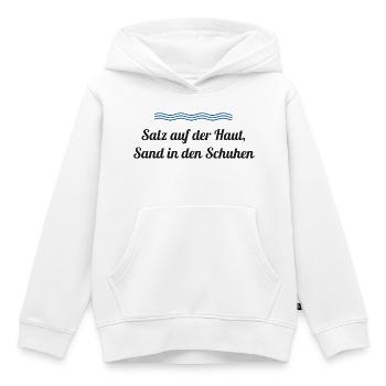 Salz auf der Haut, Sand in den Schuhen – Nordsee - Kinder Premium Organic Hoodie - Weiß - Vorne - AI Model Kid Female (0cm)