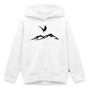 Adler über den Bergen - Kinder Premium Organic Hoodie - Weiß - Vorne - AI Model Kid Female (0cm)