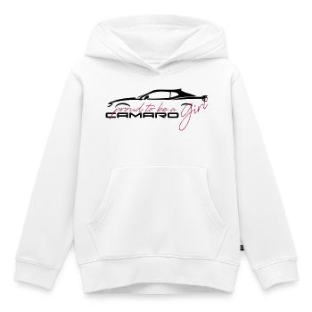 proud Camaro6 girl - Kinder Premium Organic Hoodie - Weiß - Vorne - AI Model Kid Female (0cm)