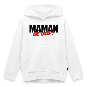 Verrückte Mama! - Kinder Premium Organic Hoodie - Weiß - Vorne - AI Model Kid Female (0cm)
