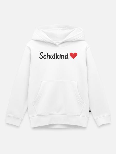 Schulkind - Kinder Premium Organic Hoodie - Weiß