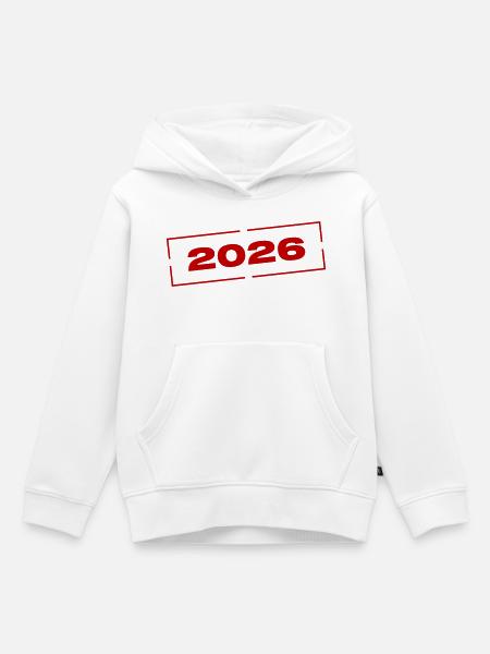 2026 Stempel - Kinder Premium Organic Hoodie - Weiß
