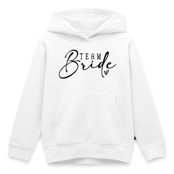 Team Bride - Kinder Premium Organic Hoodie - Weiß - Vorne - AI Model Kid Female (0cm)