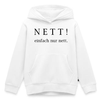 Nett! einfach nur nett. - Kinder Premium Organic Hoodie - Weiß - Vorne - AI Model Kid Female (0cm)