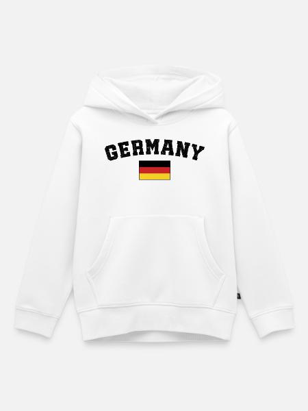 Deutsche deutsche Flagge - Kinder Premium Organic Hoodie - Weiß