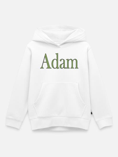 Adam - Kinder Premium Organic Hoodie - Weiß