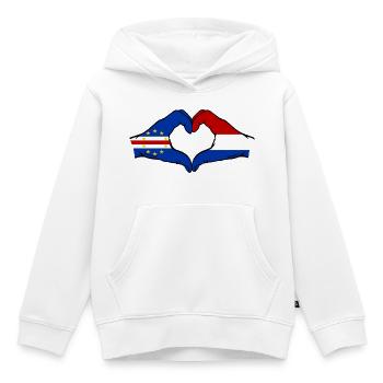Kap Verde Holland Flagge Hände Herzform - Kinder Premium Organic Hoodie - Weiß - Vorne - AI Model Kid Female (0cm)