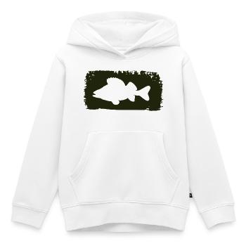 Barsch im Farbstrich - grün - Kinder Premium Organic Hoodie - Weiß - Vorne - AI Model Kid Female (0cm)