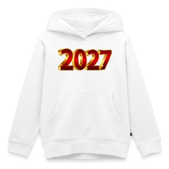 NEU – Frohes neues Jahr – 2027! - Kinder Premium Organic Hoodie - Weiß - Vorne - AI Model Kid Female (0cm)