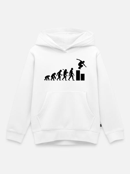 Parkour Evolution Traceur Für Parkour-Training - Kinder Premium Organic Hoodie - Weiß