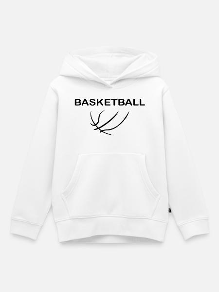 Basketball - Kinder Premium Organic Hoodie - Weiß