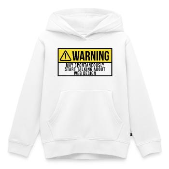 Web Design Web Design Web Design - Sweat Premium à capuche enfant bio - blanc - Devant - AI Model Kid Female (0cm)