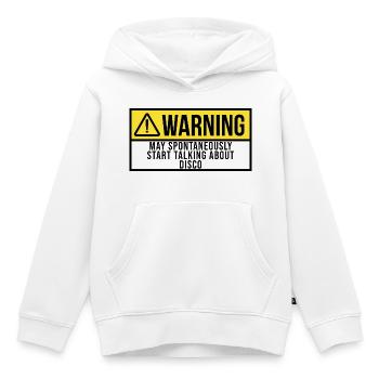 discothèque - Sweat Premium à capuche enfant bio - blanc - Devant - AI Model Kid Female (0cm)