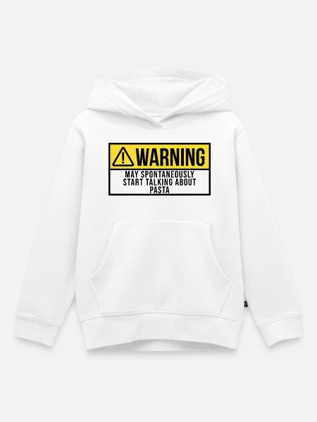 Pasta Pasta Pasta - Kinder Premium Organic Hoodie - Weiß
