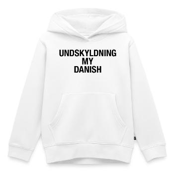 SORRY MY DANISH - Kinder Premium Organic Hoodie - Weiß - Vorne - AI Model Kid Female (0cm)