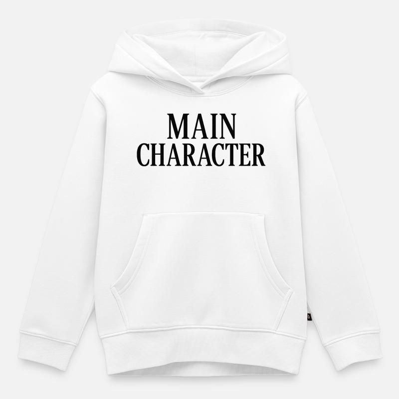 Personnage principal - Sweat Premium à capuche enfant bio - blanc