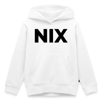 Rien – juste rien | Rien du tout | Don - Sweat Premium à capuche enfant bio - blanc - Devant - AI Model Kid Female (0cm)