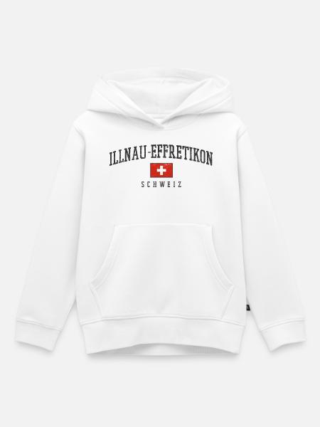 Illnau-Effretikon Schweizer Flaggenemblem - Kinder Premium Organic Hoodie - Weiß