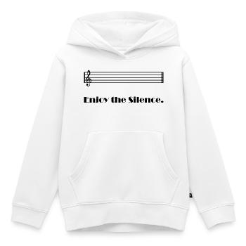 Enjoy the silence - Kids Premium Organic Hoodie - white - Front - AI Model Kid Female (0cm)
